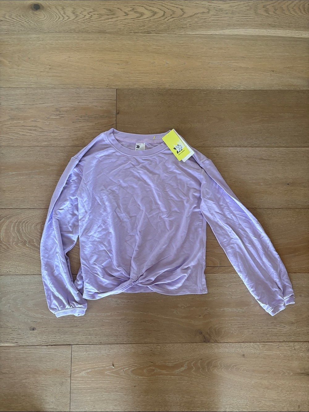 all in motion Lavender Long-Sleeve Twist Hem Top